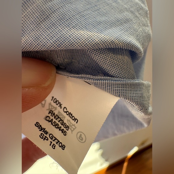 J. Crew factory Airy Blue Cotton Poplin sleeveless Ruffle top Size 14 - Picture 7 of 7